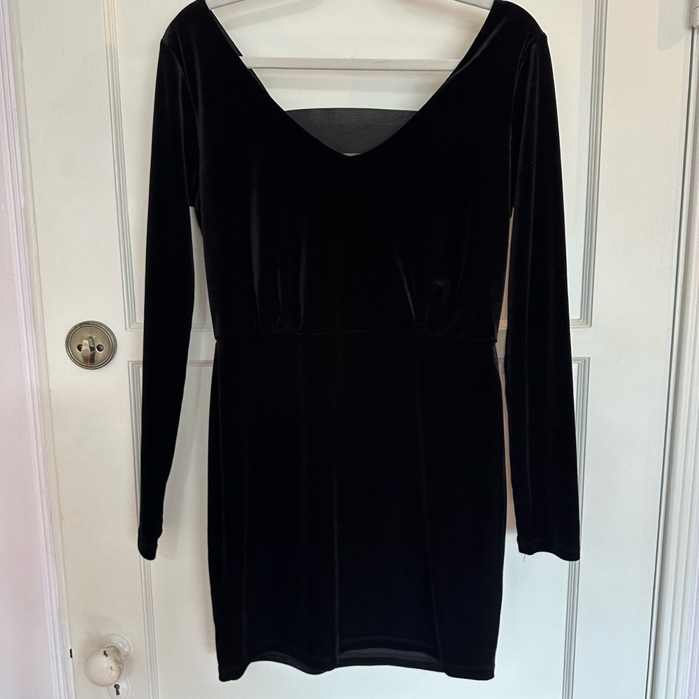 BCBG Black Velvet Dress
